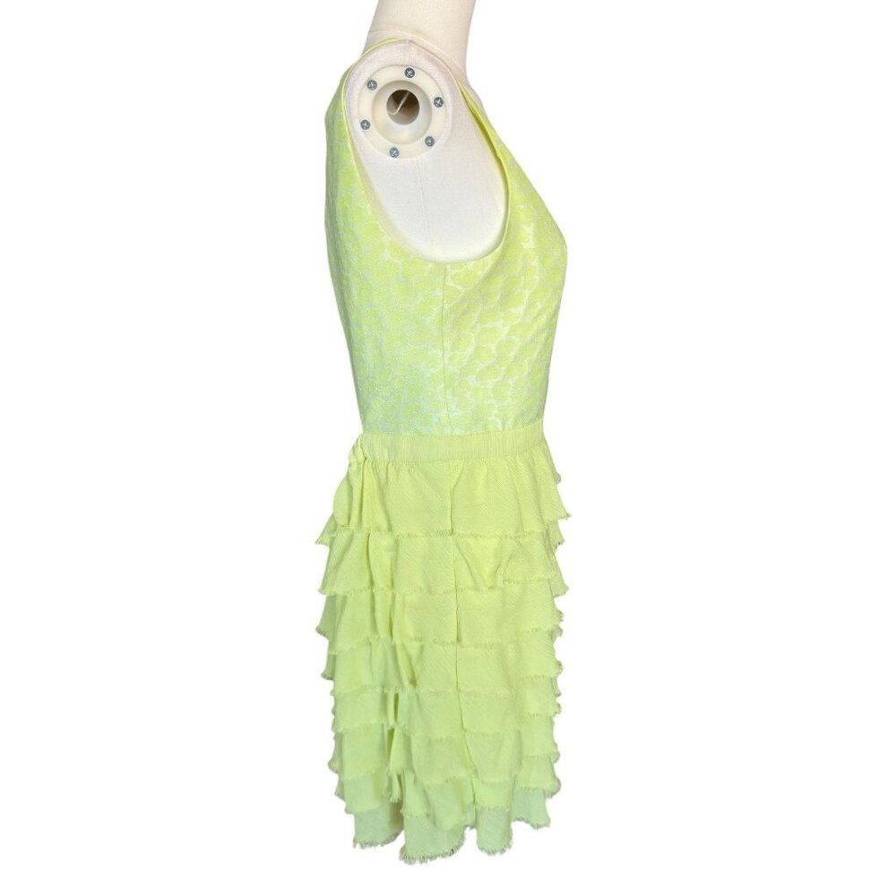 H&M Conscious Collection Round Neck Sleeveless Ruffled Open Back Dress Sz 8 - Picture 6 of 9